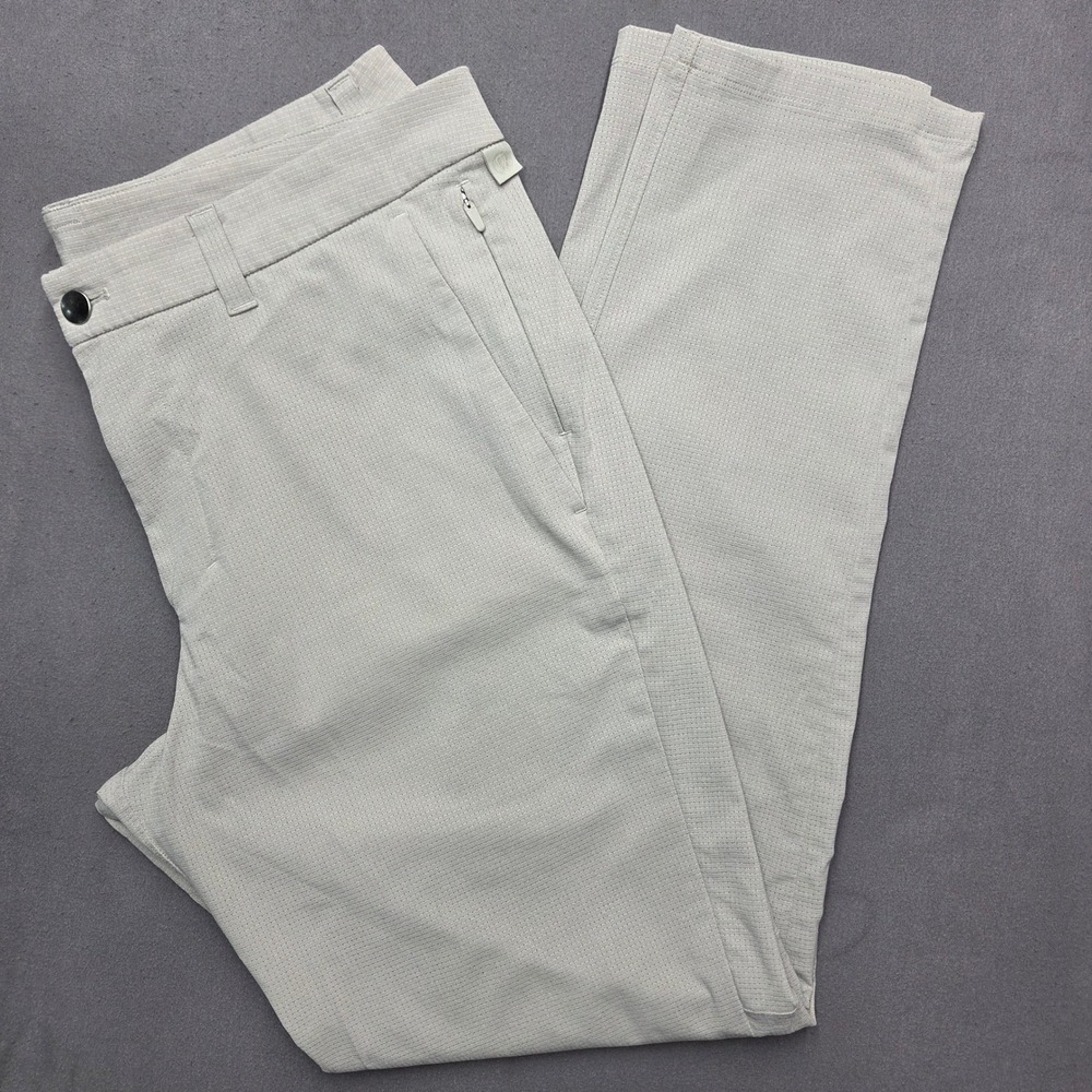 Lululemon Commission Pant Slim Men's 34x32 Ventlight Mesh Stone Khaki LM5AF5S